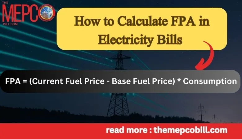 Calculate FPA in MEPCO Bill