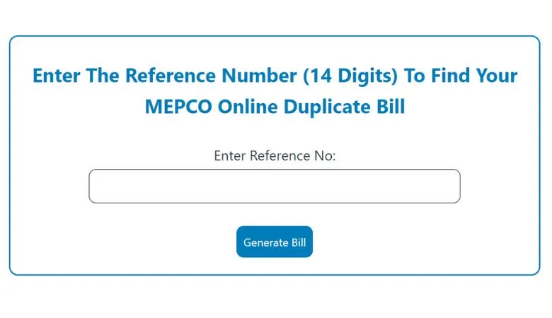 Mepco Bill Check By Website